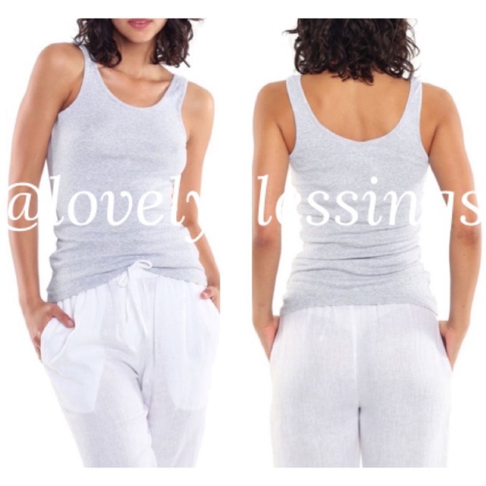 Gray Ribbed Tank Top Casual Base Layer Tank Top or Athletic Wear Tank Size XL